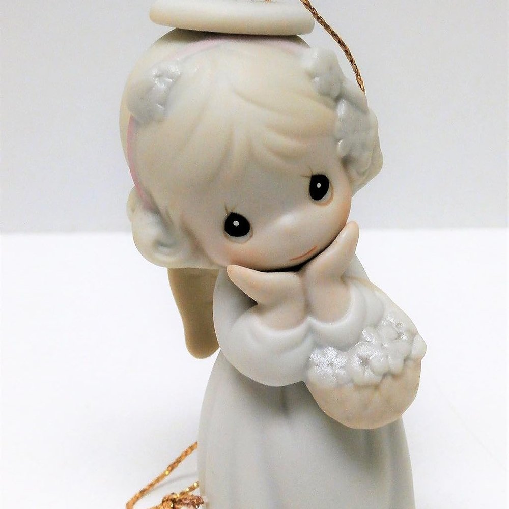Precious Moments Ornament: 528218 Sending You a White Christmas Angel